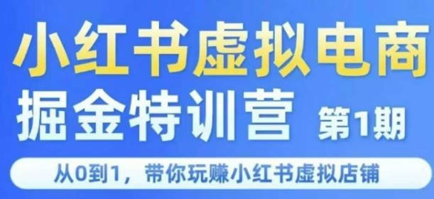 【免费资源】《锋声小红书虚拟电商掘金特训营》，从0打造虚拟项目的系统实操课