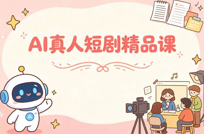 【免费资源】AI 真人短剧精品课，实战拆解全流程创作